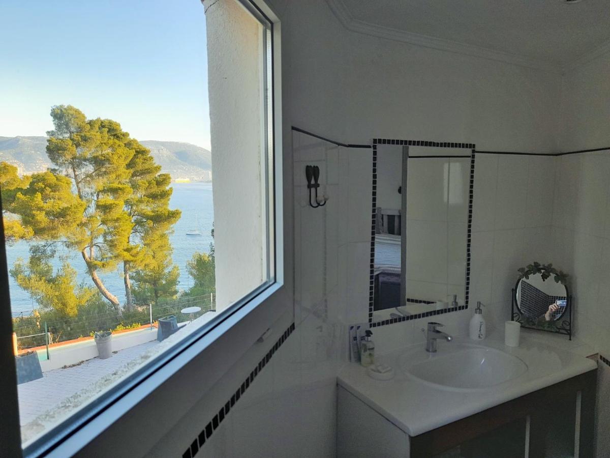 Villa-Chateau Les Terrasses - Tamaris, Plage Des Sablettes, Mer Au Bas De La Propriete 라센느쉬르메르 외부 사진
