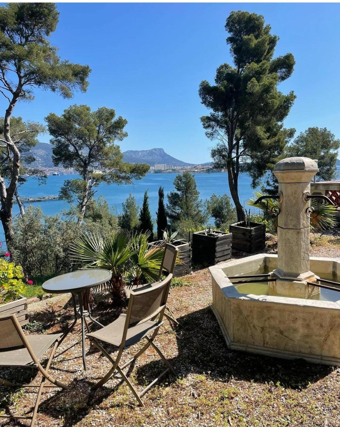 Villa-Chateau Les Terrasses - Tamaris, Plage Des Sablettes, Mer Au Bas De La Propriete 라센느쉬르메르 외부 사진